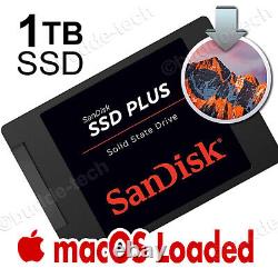 1TB SSD 2.5 for Macbook Pro 2010 2011 2012 High Sierra 10.13 solid state drive