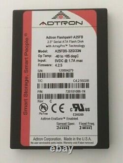 ADTRON A25FBS-32GI33N SATA XceedSecure2 2.5-inch Solid State Drive 32GB