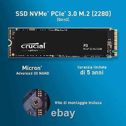 Crucial P3 M. 2 4TB SSD Nvme Pcie 3.0 Disc Condition Solid Internal Notebook PC