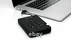 IStorage diskAshur2 512GB USB 3.1 External Solid State Drive/ DiskStorageBlack