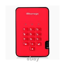 IStorage diskAshur2 SSD 256GB Red Secure portable solid state drive Passw