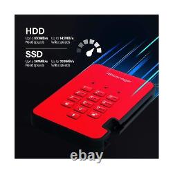 IStorage diskAshur2 SSD 256GB Red Secure portable solid state drive Passw