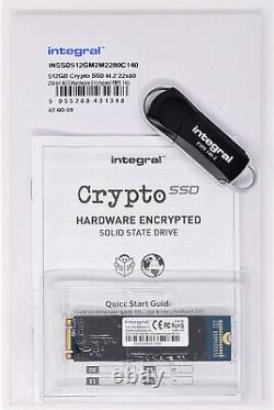 Integral 512gb Crypto Ssd M. 2 2280 256-bit Hardware Encrypted Ssd Drive New