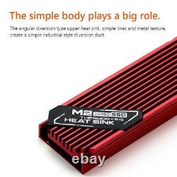M. 2 Solid State Hard Disk Heatsink Heat Radiator for PCIE 2280 SSD (Red)