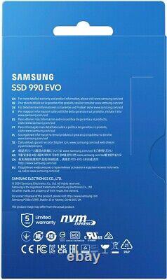 NEW SAMSUNG 990 EVO 2TB PCIe 5.0 NVMe M. 2 2280 MZ-V9E2T0B/AM HMB Turbowrite SSD