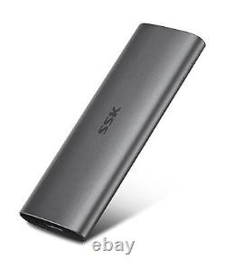 SSK 2TB Portable External SSD, USB3.2 Gen2(6Gbps) Ultra Speed Exter