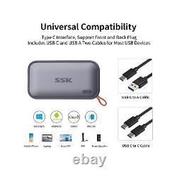 SSK Portable SSD 2TB External Drive, Up to 1050MB/s Extreme Solid State Drive